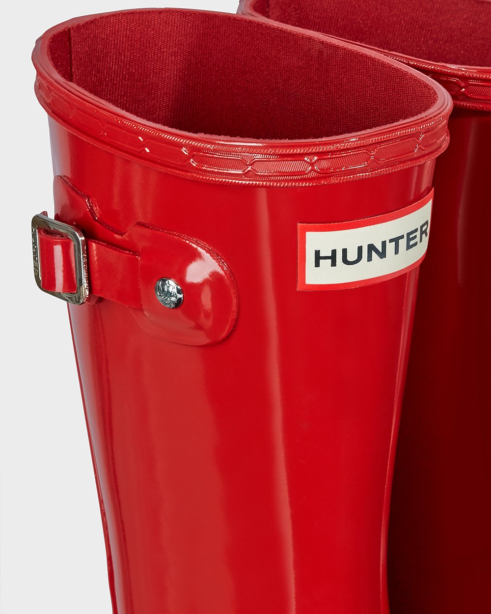 Regenlaarzen Kinderen - Hunter Original Big Gloss - Rood - 60VXEOIDA